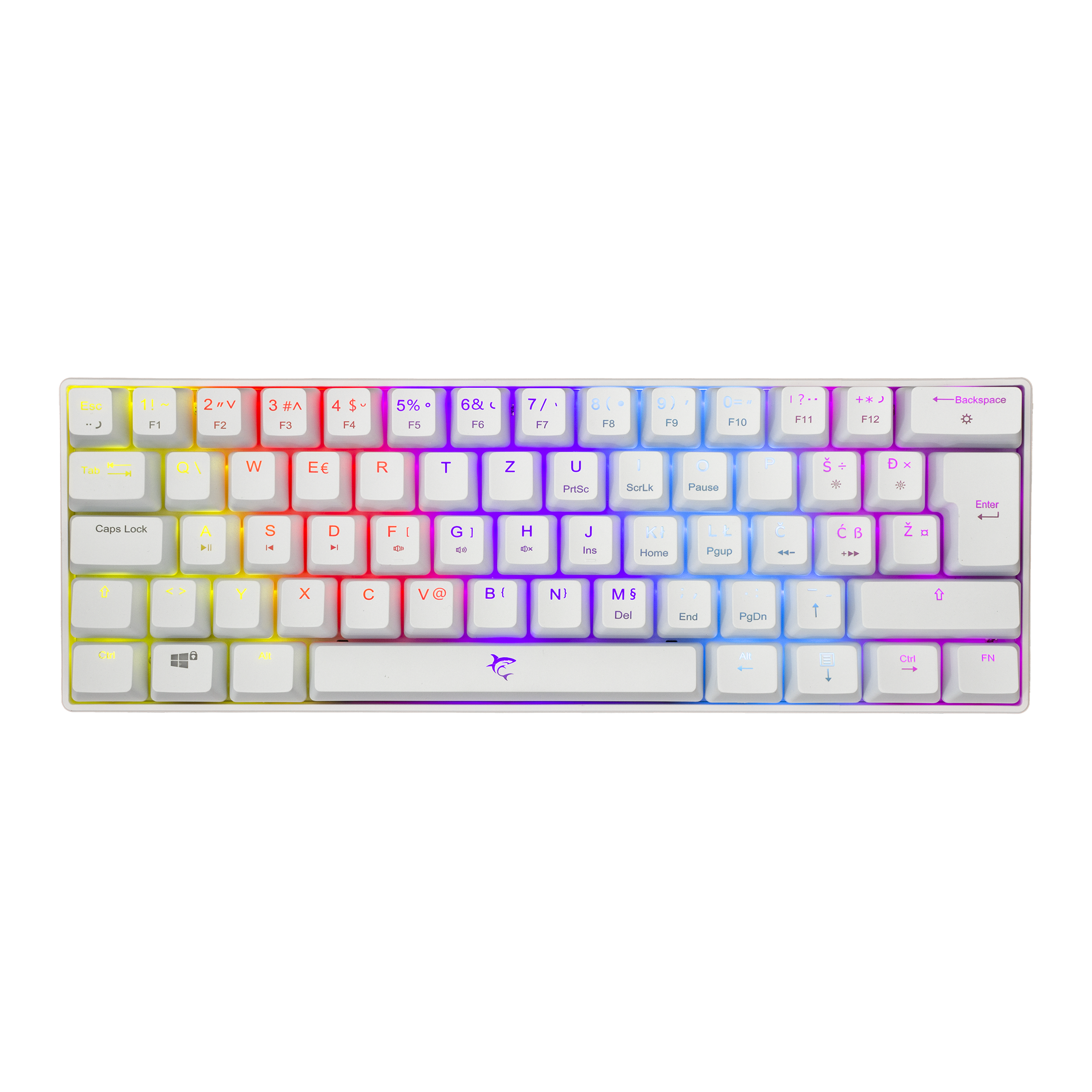 White Shark TIPKOVNICA GK-2022 SHINOBI Bijela – Meh. / HR – PLAVI.SW