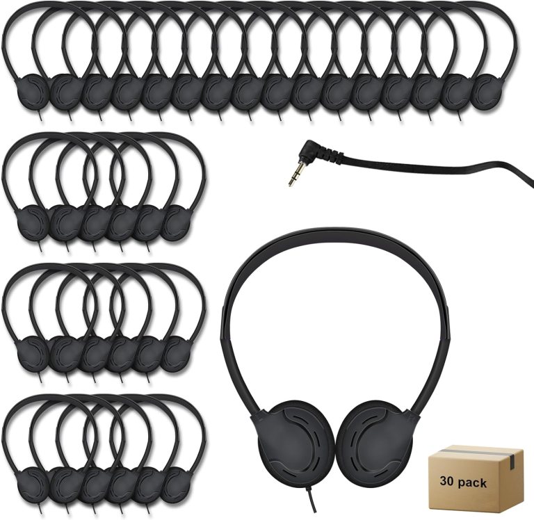 30 Pack Class Set Kids Students School Headphones with Adjustable Earphones and 3.5 mm Jack for Library Children Adults (005 Black) 30 Pack Class Set Kids Students School Headphones with Adjustable Earphones and 3.5 mm Jack for Library Children Adults (005 Black)