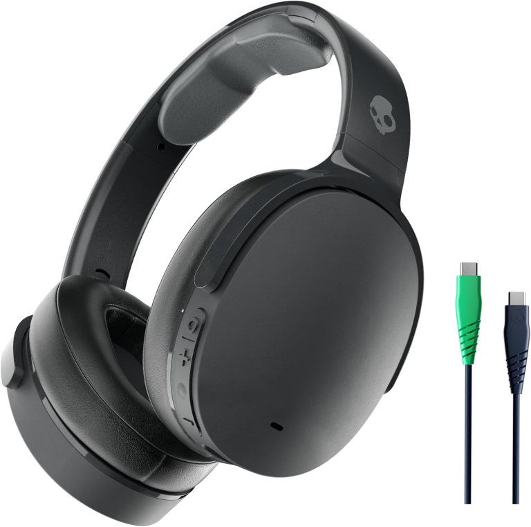 Skullcandy Hesh ANC Over-Ear Noise Cancelling Wireless Headphones with Charging Cable, 22 Hr Battery, Microphone, Works with iPhone Android and Bluetooth Devices – True Black Skullcandy Hesh ANC Over-Ear Noise Cancelling Wireless Headphones with Charging Cable, 22 Hr Battery, Microphone, Works with iPhone Android and Bluetooth Devices – True Black