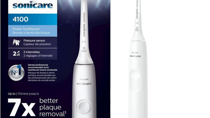 Philips Sonicare 4100 Rechargible Electric Toothbrush, Pressure Sensor, 2 Intensity Settings, Smarter and Quadpasar, 14-Day Battery Life, White, Model HX3681/23 Philips Sonicare 4100 Rechargible Electric Toothbrush, Pressure Sensor, 2 Intensity Settings, Smarter and Quadpasar, 14-Day Battery Life, White, Model HX3681/23
