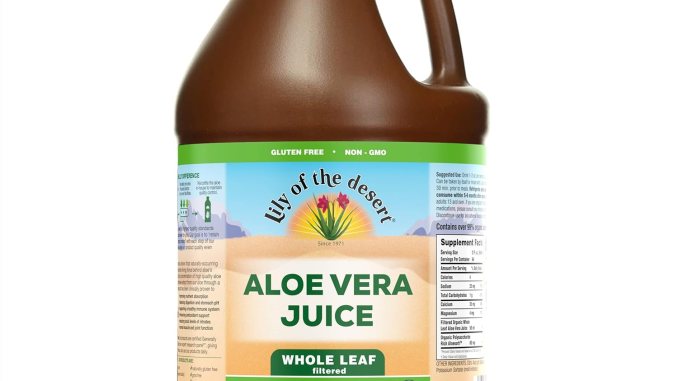 Lily of desert vera juice – whole leaf filtered aloe vera drink, non -GMO with natural vitamins, digestive enzymes for intestinal health, stomach relief, wellness, glowing skin, 128 fl oz Lily of desert vera juice – whole leaf filtered aloe vera drink, non -GMO with natural vitamins, digestive enzymes for intestinal health, stomach relief, wellness, glowing skin, 128 fl oz