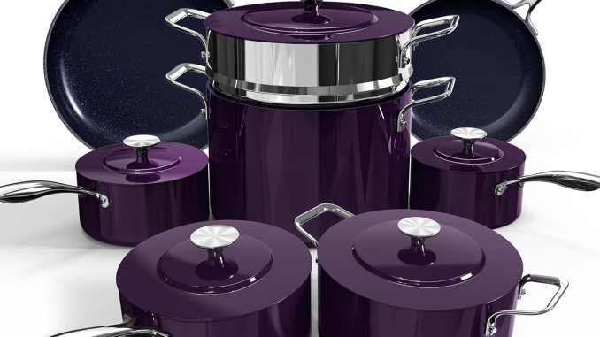 Nuwave Lux 13PC Late Light Cookware Set PFAS Free, Healthy G10 Duralon Ceramic Coating, Ultra Non-Stick, Stay-Cool Handle, All Cutops and Induction Ready Nuwave Lux 13PC Late Light Cookware Set PFAS Free, Healthy G10 Duralon Ceramic Coating, Ultra Non-Stick, Stay-Cool Handle, All Cutops and Induction Ready