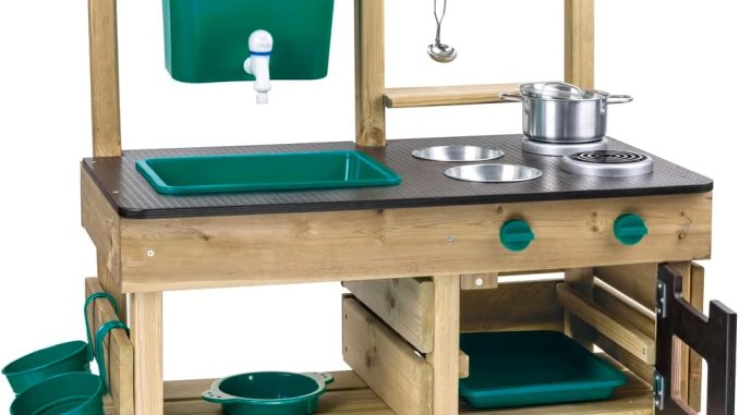 Hap outdoor kitchen | Mud Kitchen Wooden Toy Plasset Accessories, for children aged 3+ Hap outdoor kitchen | Mud Kitchen Wooden Toy Plasset Accessories, for children aged 3+
