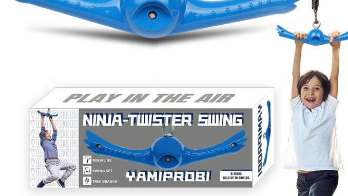 Ninja-Twister Swing Spin Set: Slackline Attachment -360 ° Handle Twist-Spin Flips Toy Activated Ninja Povers Warrior Warriors Accessories Children to Toys for Playground Ninja-Twister Swing Spin Set: Slackline Attachment -360 ° Handle Twist-Spin Flips Toy Activated Ninja Povers Warrior Warriors Accessories Children to Toys for Playground