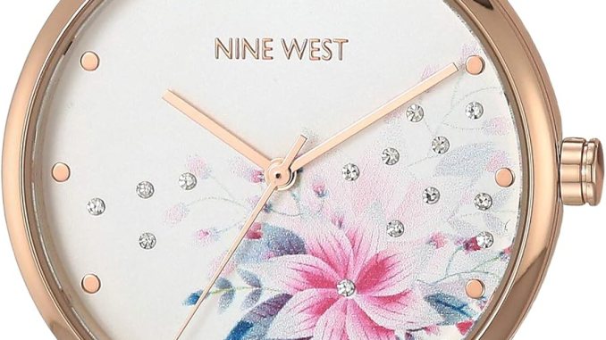 Nine Western Women’s Crystal Pronunciation Bracelet Clock Nine Western Women’s Crystal Pronunciation Bracelet Clock