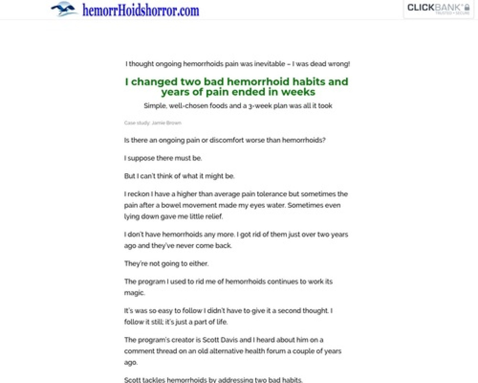 Hemorrhoids Case Study cb | Blue Heron Health News Hemorrhoids Case Study cb | Blue Heron Health News