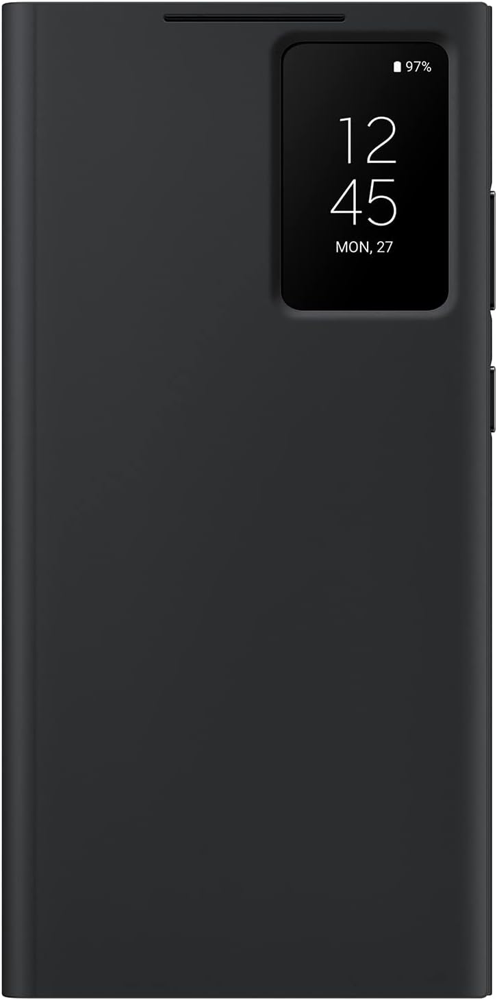SAMSUNG Galaxy S23 Ultra S-View Wallet Phone Case, Protective Cover w/Card Holder Slot, Finger Tap Clear Window, US Version, EF-ZS918CBEGUS, Black SAMSUNG Galaxy S23 Ultra S-View Wallet Phone Case, Protective Cover w/Card Holder Slot, Finger Tap Clear Window, US Version, EF-ZS918CBEGUS, Black