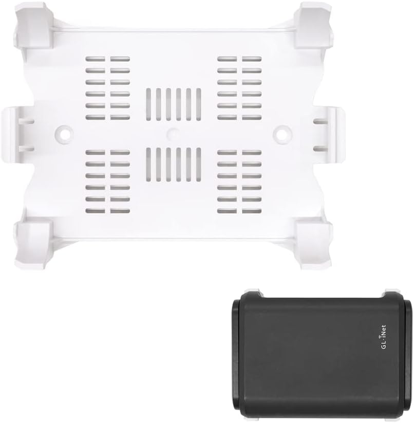 GL.iNet WiFi Router Holder Wall Mount with Screws, Compatible with GL-A1300 (Slate Plus), GL-SFT1200 (Opal), GL-MT1300 (Beryl) Router, Networking Device Bracket, Easy to Install (White) GL.iNet WiFi Router Holder Wall Mount with Screws, Compatible with GL-A1300 (Slate Plus), GL-SFT1200 (Opal), GL-MT1300 (Beryl) Router, Networking Device Bracket, Easy to Install (White)