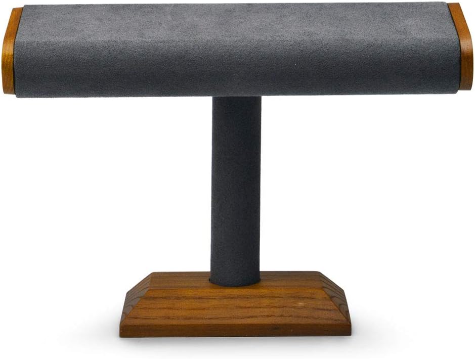 Oirlv Solid Wood T-Bar Watch Display Stand Jewelry Organizer Holder for Watch Bracelet Countertop Table Top Jewelry Tower(Grey) Oirlv Solid Wood T-Bar Watch Display Stand Jewelry Organizer Holder for Watch Bracelet Countertop Table Top Jewelry Tower(Grey)