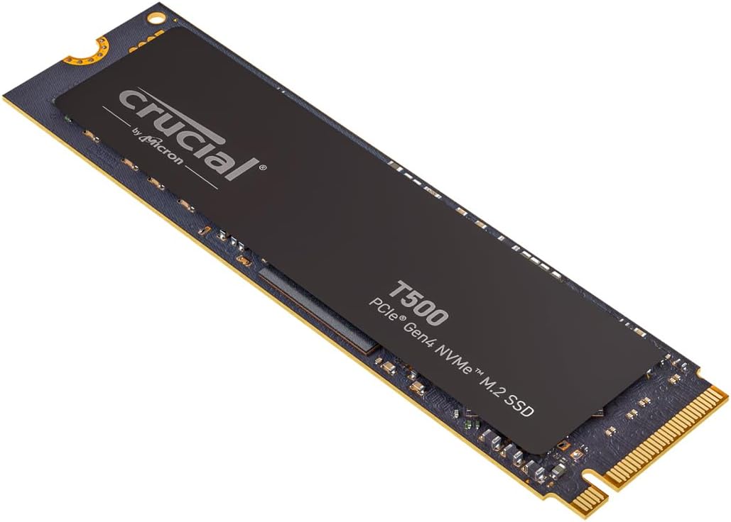 Crucial T500 1TB Gen4 NVMe M.2 Internal Gaming SSD, Up to 7300MB/s, Laptop & Desktop Compatible + 1mo Adobe CC All Apps – CT1000T500SSD8 Crucial T500 1TB Gen4 NVMe M.2 Internal Gaming SSD, Up to 7300MB/s, Laptop & Desktop Compatible + 1mo Adobe CC All Apps – CT1000T500SSD8
