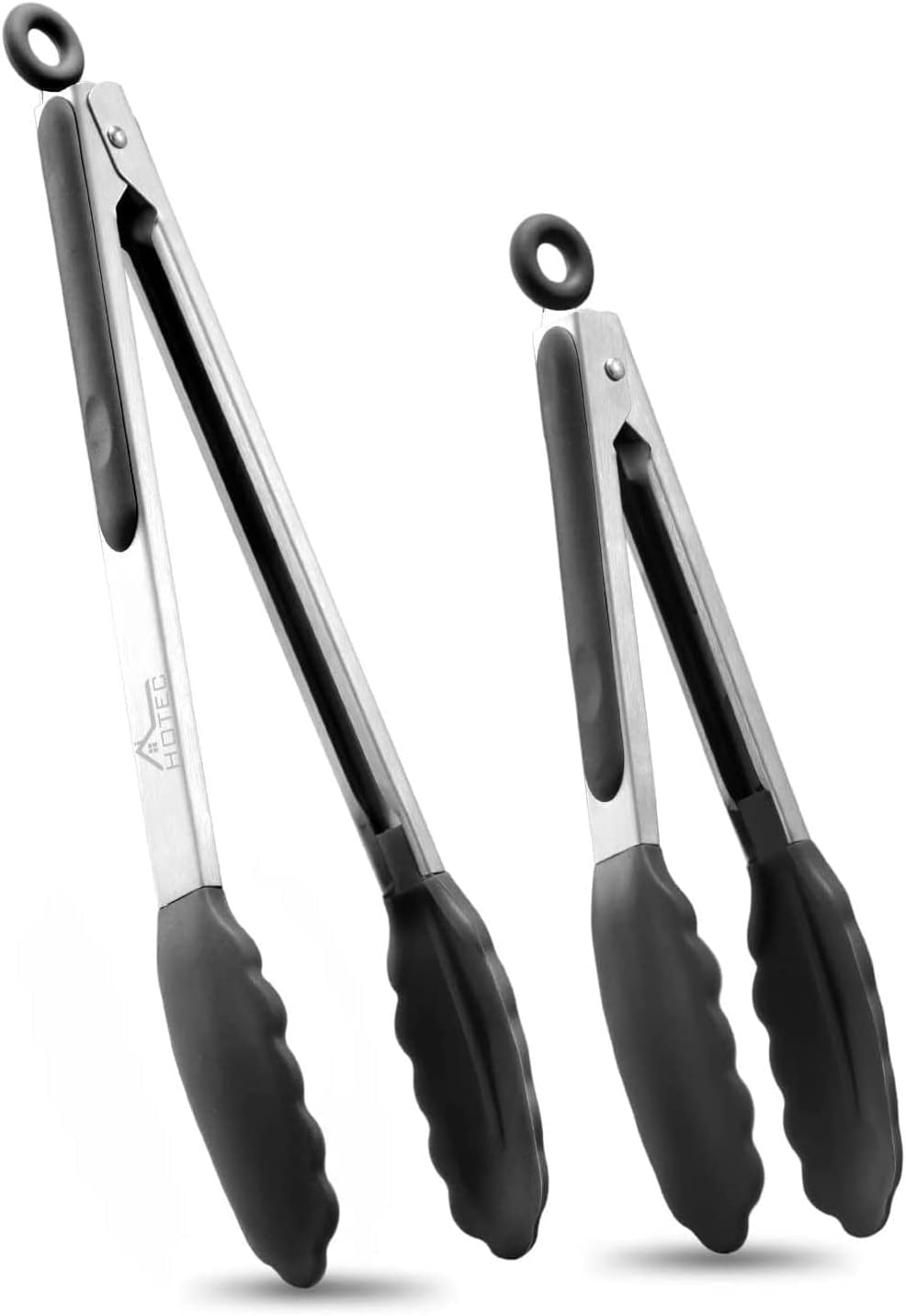 HOTEC Premium Stainless Steel Locking Kitchen Tongs with Silicon Tips, Set of 2-9″ and 12″ HOTEC Premium Stainless Steel Locking Kitchen Tongs with Silicon Tips, Set of 2-9″ and 12″