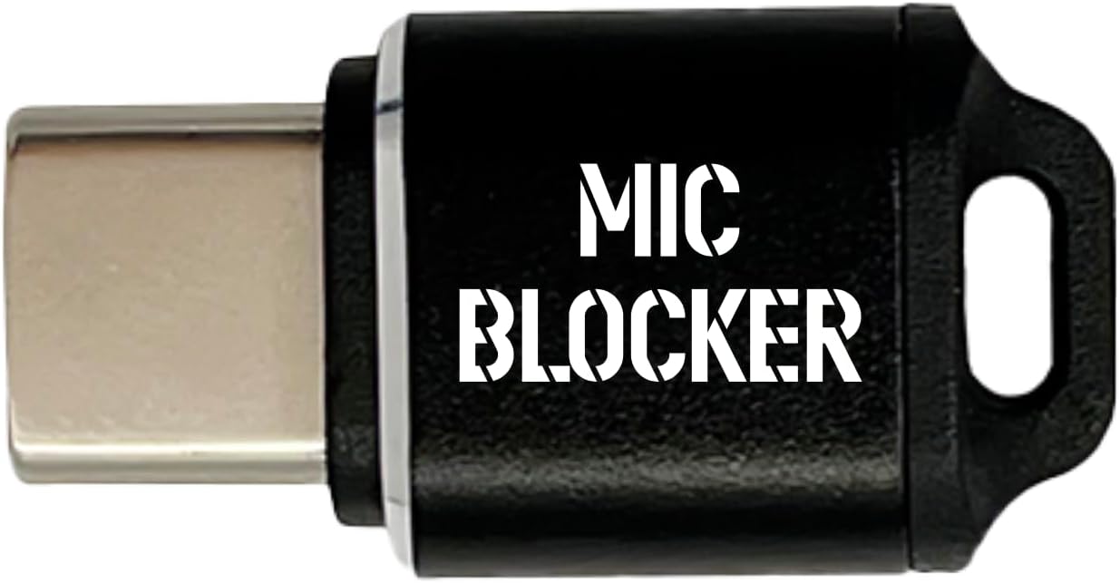 USB C Microphone Privacy Protector – Audio & Data Security Guard – Safeguard for Your Mic on Laptops, Smartphones, Tablets, and Computers USB C Microphone Privacy Protector – Audio & Data Security Guard – Safeguard for Your Mic on Laptops, Smartphones, Tablets, and Computers