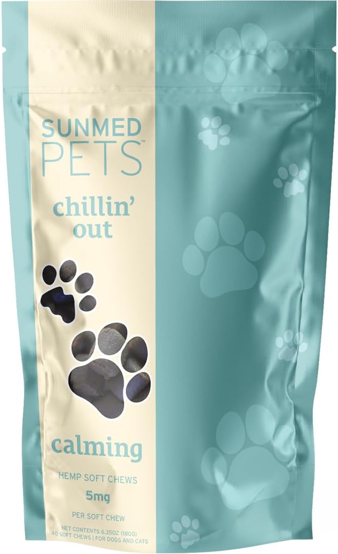 Chillin’ Out Hemp Dog Products with Chamomile & L-Tryptophan – Treats Provide Gentle Relaxation During Stressful Situations, 40 Count Chillin’ Out Hemp Dog Products with Chamomile & L-Tryptophan – Treats Provide Gentle Relaxation During Stressful Situations, 40 Count