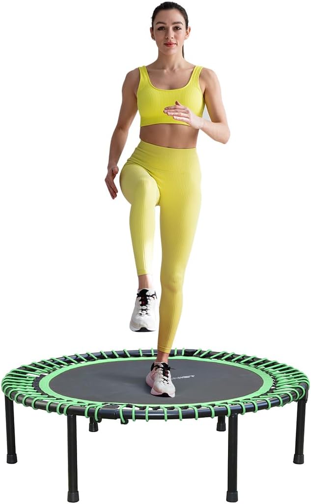 Fitness Trampoline for Adults and Kids, Indoor Rebounder Exercise Trampoline for Workout Fitness for Quiet and Safely Cushioned Bounce Workout Fitness Trampoline for Adults and Kids, Indoor Rebounder Exercise Trampoline for Workout Fitness for Quiet and Safely Cushioned Bounce Workout
