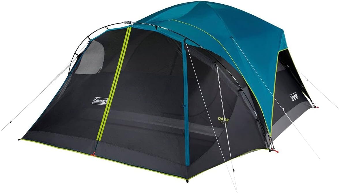 Coleman 8-Person Carlsbad Dark Room Dome Camping Tent with Screen Room, 2 Rooms, Blue Coleman 8-Person Carlsbad Dark Room Dome Camping Tent with Screen Room, 2 Rooms, Blue