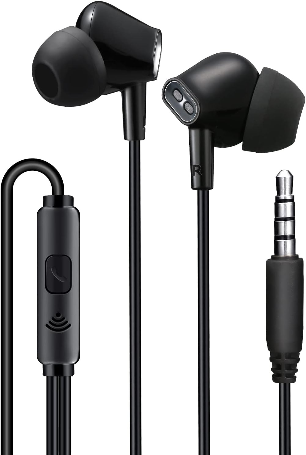 Wired Earbuds Headphones for School with Microphone Noise Isolating Stereo Bass in-Ear Earphones – for Smartphones, Tablets, Schools, Ipads, Multiuse – 3.5mm Plug in Audio Jack – Black Wired Earbuds Headphones for School with Microphone Noise Isolating Stereo Bass in-Ear Earphones – for Smartphones, Tablets, Schools, Ipads, Multiuse – 3.5mm Plug in Audio Jack – Black