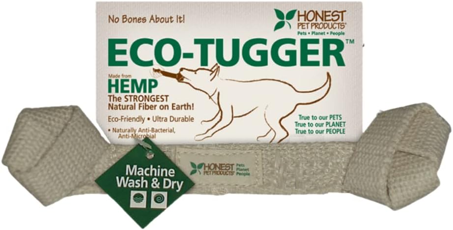Eco-Tugger – Handcrafted USA Dog Tug Toy, Eco-Friendly Natural Hemp Canvas, Tough and Safe Tug of War Dog Toy, Perfect Dog Tug of War Toy for Fun Play, Small 8″ x 1″ x 0.2″ Eco-Tugger – Handcrafted USA Dog Tug Toy, Eco-Friendly Natural Hemp Canvas, Tough and Safe Tug of War Dog Toy, Perfect Dog Tug of War Toy for Fun Play, Small 8″ x 1″ x 0.2″