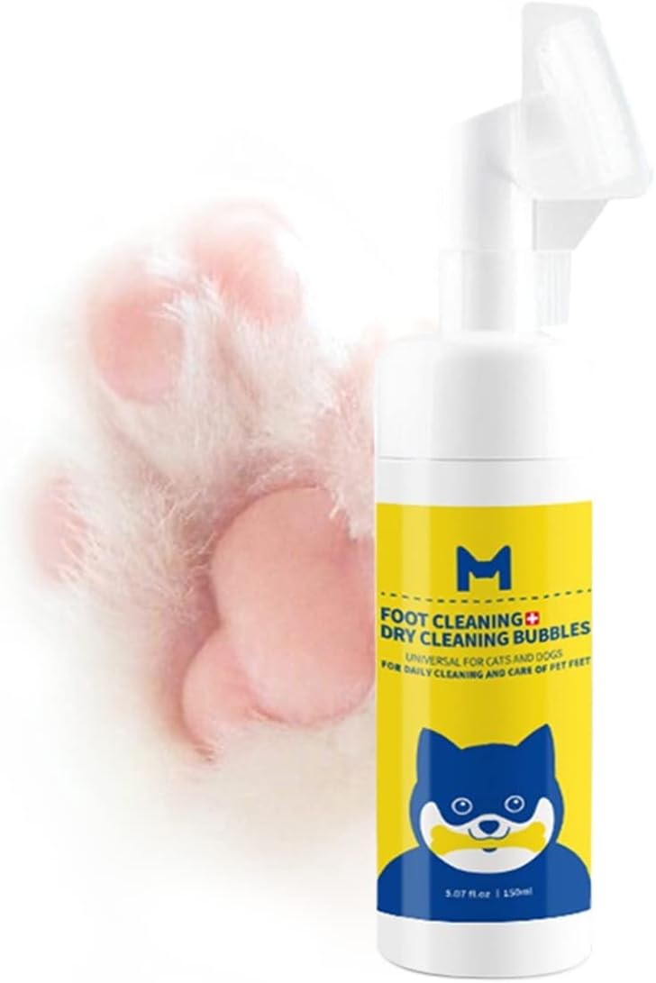 Dog paw Cleaner,Cat paw Cleaner,Pet paw Cleaner,No Rinse Waterless Dog Paw Shampoo with Bath Brush, PH Perfectly Balanced,Natural mild Formula,Pet Muddy paw Cleaner(150ml/5.07 Oz) Dog paw Cleaner,Cat paw Cleaner,Pet paw Cleaner,No Rinse Waterless Dog Paw Shampoo with Bath Brush, PH Perfectly Balanced,Natural mild Formula,Pet Muddy paw Cleaner(150ml/5.07 Oz)