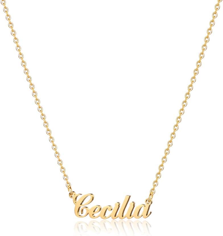 M MOOHAM Gold Custom Name Necklace Personalized – 18K Gold Plated Personalized Name Necklaces for Women, Plate Monogram Necklace Name Necklace M MOOHAM Gold Custom Name Necklace Personalized – 18K Gold Plated Personalized Name Necklaces for Women, Plate Monogram Necklace Name Necklace