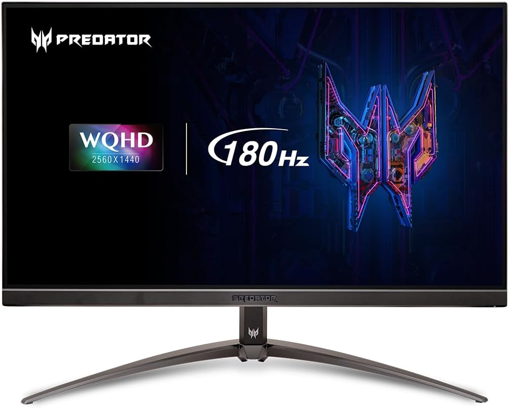 Acer Predator XB273U V3bmiiprx 27″ WQHD 2560 x 1440 Gaming Monitor | AMD FreeSync Premium | Agile-Splendor IPS 400 | Up to 180Hz Refresh Rate | Up to 0.5ms | Eyesafe 2.0 | Display Port & 2 x HDMI 2.0 Acer Predator XB273U V3bmiiprx 27″ WQHD 2560 x 1440 Gaming Monitor | AMD FreeSync Premium | Agile-Splendor IPS 400 | Up to 180Hz Refresh Rate | Up to 0.5ms | Eyesafe 2.0 | Display Port & 2 x HDMI 2.0