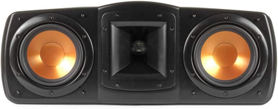 Klipsch Synergy Black Label C-200 Center Channel Speaker for Crystal-Clear Dialogue and Vocals with Proprietary Horn Technology, Dual 5.25” High-Output Woofers, and Dynamic 1” Tweeter in Black Klipsch Synergy Black Label C-200 Center Channel Speaker for Crystal-Clear Dialogue and Vocals with Proprietary Horn Technology, Dual 5.25” High-Output Woofers, and Dynamic 1” Tweeter in Black