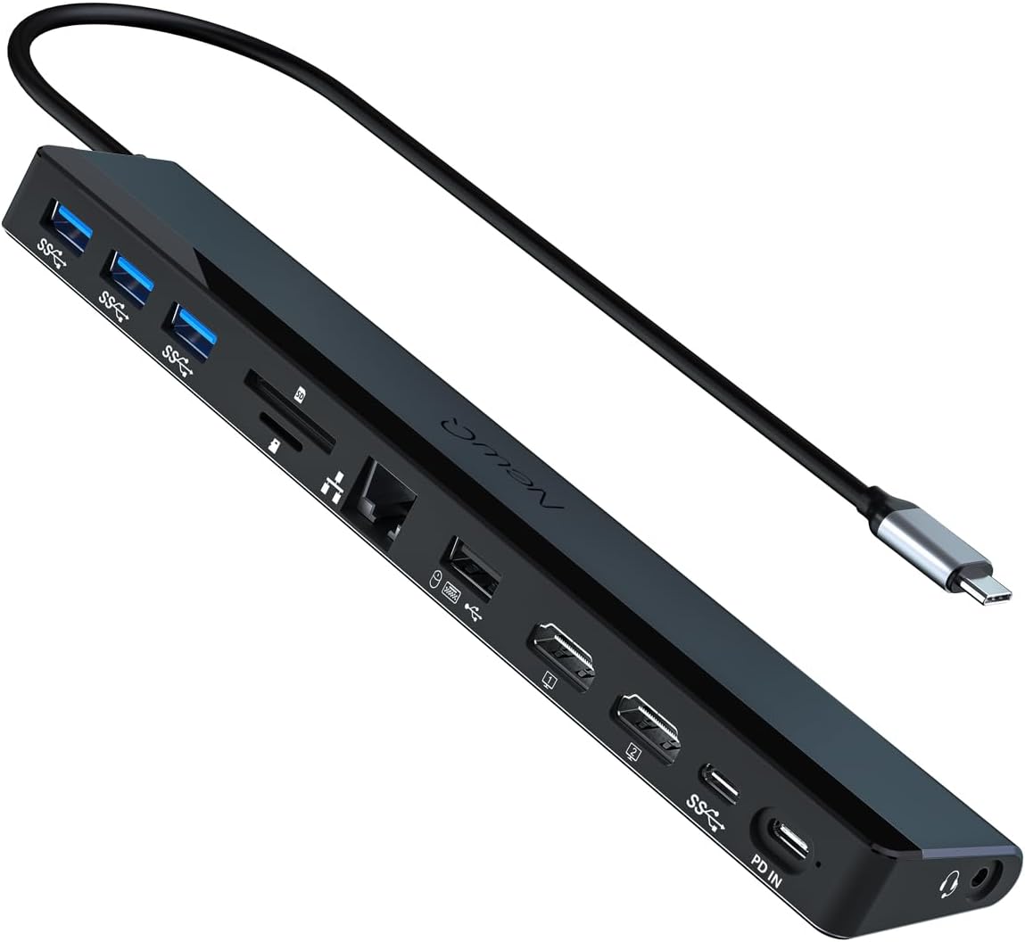 USB C Docking Station Dual Monitor, 12-in-1 USB C Hub with Dual 4K@30Hz HDMI, 4*USB, Audio, Ethernet, SD/TF, PD 100W, Thunderbolt 3/4 Dock for MacBook, HP, Dell, Lenovo, Surface, Asus, Acer(Blue) USB C Docking Station Dual Monitor, 12-in-1 USB C Hub with Dual 4K@30Hz HDMI, 4*USB, Audio, Ethernet, SD/TF, PD 100W, Thunderbolt 3/4 Dock for MacBook, HP, Dell, Lenovo, Surface, Asus, Acer(Blue)