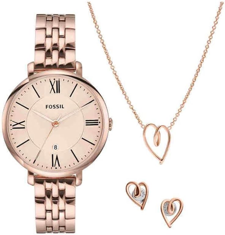 Fossil Jacqueline Women’s Watch with Stainless Steel or Leather Band, Analog Watch Display Fossil Jacqueline Women’s Watch with Stainless Steel or Leather Band, Analog Watch Display