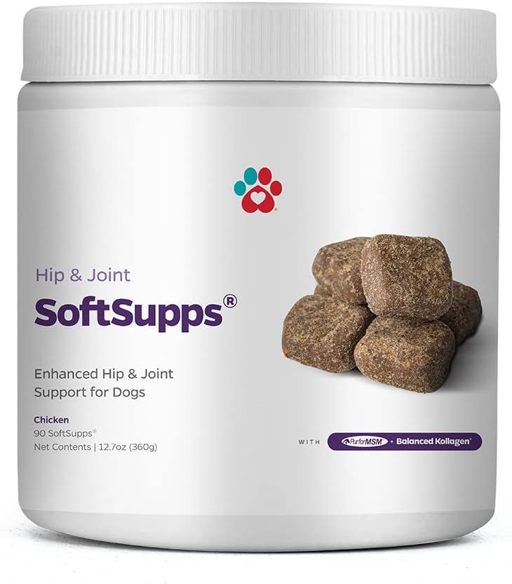 Pet Parents Hip & Joint SoftSupps® – Joint Support Supplement for Dogs with Green Lipped Mussel, Eggshell Membrane, & Glucosamine for Dogs for Dog Joint Pain Relief – 90ct Hip and Joint Chews for Dogs Pet Parents Hip & Joint SoftSupps® – Joint Support Supplement for Dogs with Green Lipped Mussel, Eggshell Membrane, & Glucosamine for Dogs for Dog Joint Pain Relief – 90ct Hip and Joint Chews for Dogs