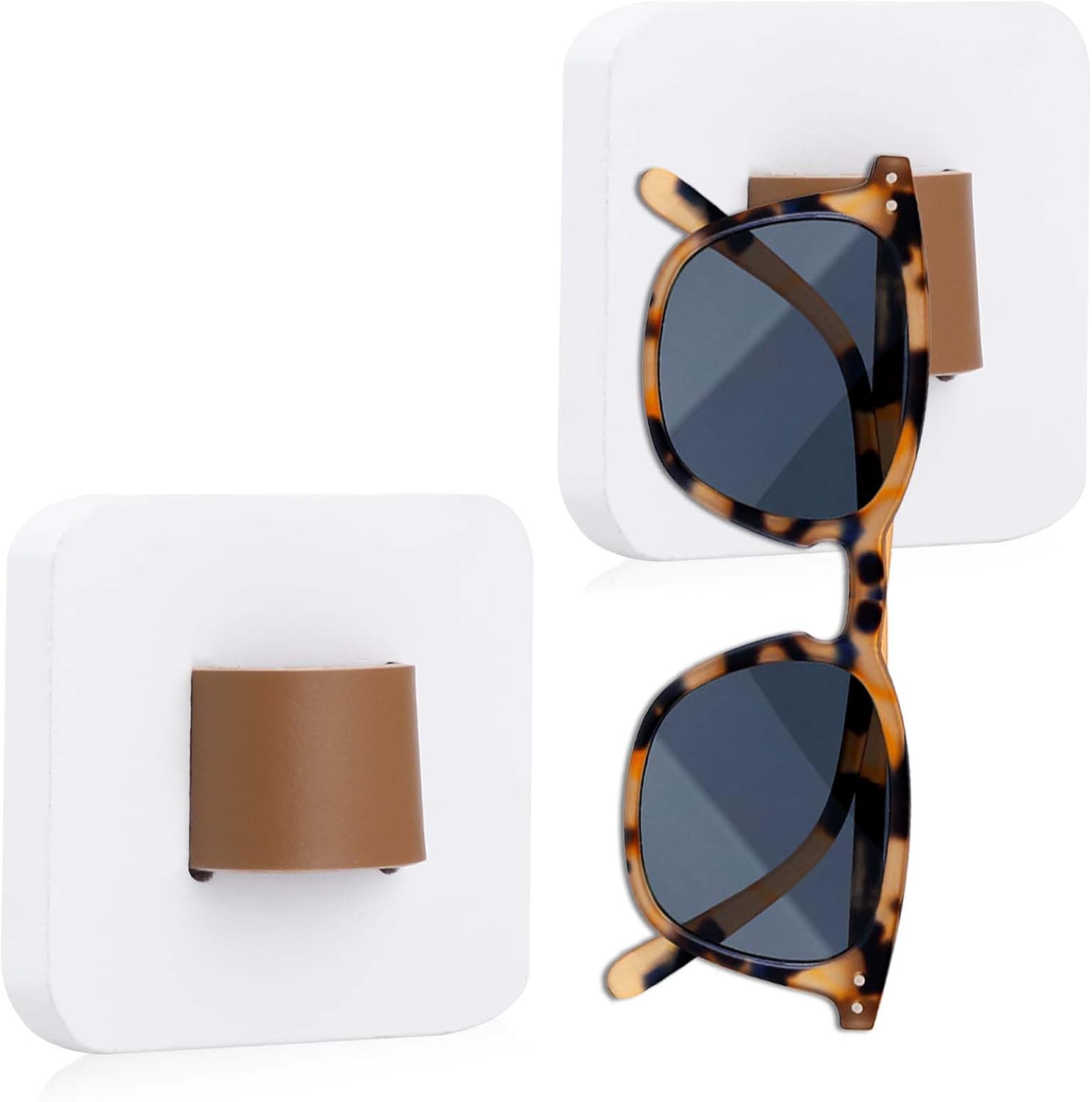 Molain 2pcs Glasses Holder Sunglass Organizer, Wood Sunglass Holder for Wall Sunglasses Organizer Eyewear Display Glasses Holder for Hanging Glasses Sunglasses Home Decor (White) Molain 2pcs Glasses Holder Sunglass Organizer, Wood Sunglass Holder for Wall Sunglasses Organizer Eyewear Display Glasses Holder for Hanging Glasses Sunglasses Home Decor (White)