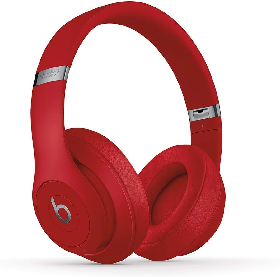 Beats Studio3 Wireless Noise Cancelling Over-Ear Headphones – Apple W1 Headphone Chip, Class 1 Bluetooth, 22 Hours of Listening Time, Built-in Microphone – Red Beats Studio3 Wireless Noise Cancelling Over-Ear Headphones – Apple W1 Headphone Chip, Class 1 Bluetooth, 22 Hours of Listening Time, Built-in Microphone – Red