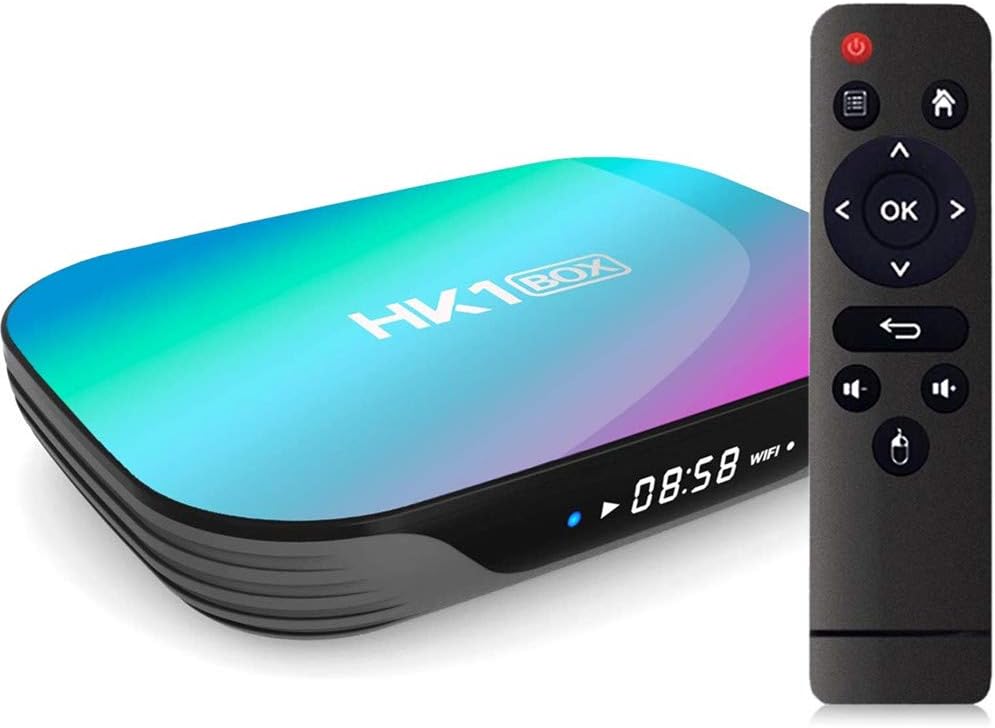 HK1 Box Android 9.0 Smart TV Box with 4GB RAM 64GB ROM,Upgraded S905X3 Quad Core 64bit Cortex-A55 GPU G31 MP2, 2.4G/5G Dual WiFi BT4.0 H.265 Decoding LAN 1000, HD/4K/8K(HK1BOX-4D) HK1 Box Android 9.0 Smart TV Box with 4GB RAM 64GB ROM,Upgraded S905X3 Quad Core 64bit Cortex-A55 GPU G31 MP2, 2.4G/5G Dual WiFi BT4.0 H.265 Decoding LAN 1000, HD/4K/8K(HK1BOX-4D)