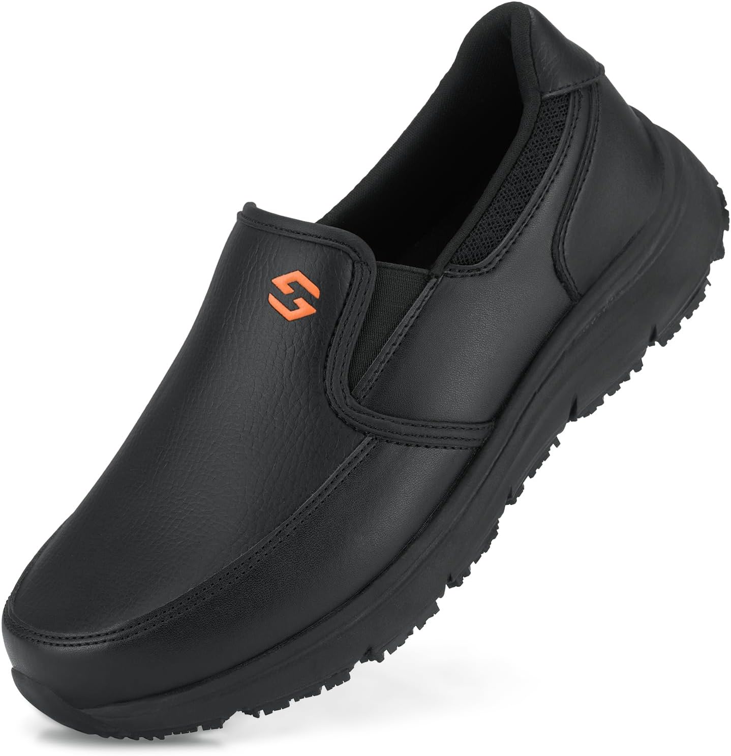HISEA Men’s Leather Non Slip Food Service Shoes, Water & Oil Resistant, Comfortable, Breathable, Lightweight Slip Resistant Shoes for Men, for Kitchen, Restaurant, Slip-on Chef Walking Shoes HISEA Men’s Leather Non Slip Food Service Shoes, Water & Oil Resistant, Comfortable, Breathable, Lightweight Slip Resistant Shoes for Men, for Kitchen, Restaurant, Slip-on Chef Walking Shoes
