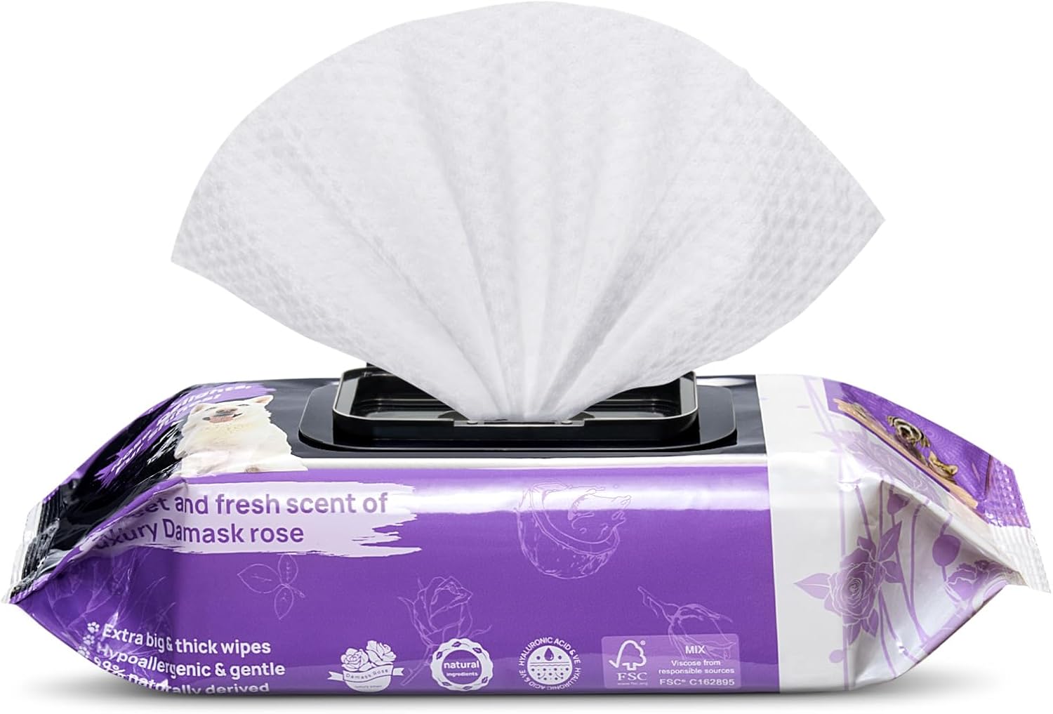 HICC PET Pet Wipes Cleaning Deodorizing for Dogs & Cats, Plant-Based Gentle Cat & Dog Wipes for Paws and Butt, Fresh Rose Scent Dog & Cat Wipes Cleaning Fur, 100 Counts HICC PET Pet Wipes Cleaning Deodorizing for Dogs & Cats, Plant-Based Gentle Cat & Dog Wipes for Paws and Butt, Fresh Rose Scent Dog & Cat Wipes Cleaning Fur, 100 Counts