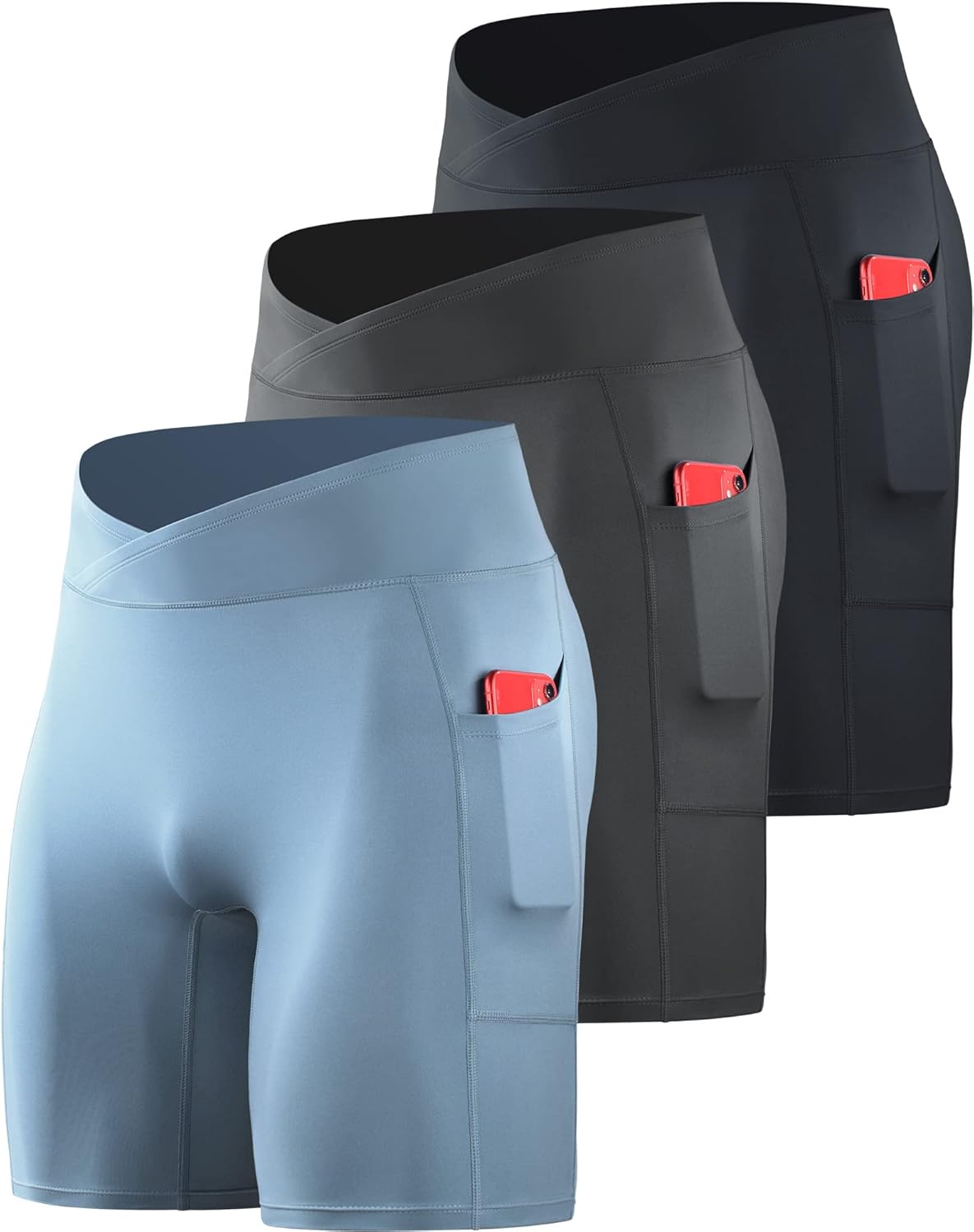 NELEUS Men’s Compression Short with Pocket Dry Fit Yoga Running Shorts Pack of 3 NELEUS Men’s Compression Short with Pocket Dry Fit Yoga Running Shorts Pack of 3