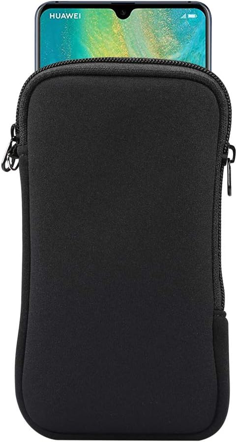 Neoprene Shock Absorbing Proof Pouch Large Cell Phone Sleeve Case Cover w Zipper/Neck Strap for iPhone 14 Plus Samsung Galaxy Note20 Ultra S22 Ultra A13 A03 A23 Moto G Power 2022 LG Stylo 6 (Black) Neoprene Shock Absorbing Proof Pouch Large Cell Phone Sleeve Case Cover w Zipper/Neck Strap for iPhone 14 Plus Samsung Galaxy Note20 Ultra S22 Ultra A13 A03 A23 Moto G Power 2022 LG Stylo 6 (Black)
