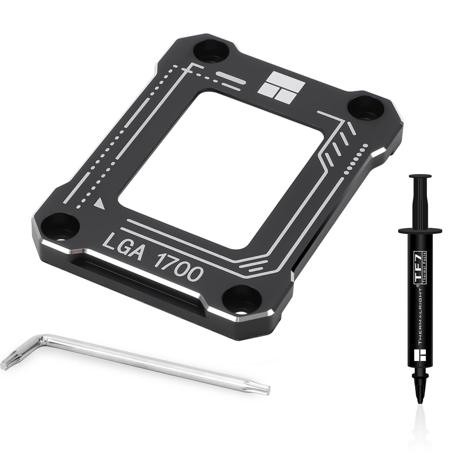 Thermalright Intel 12th/13th Generation LGA1700 Anti-Bending Buckle, Curved Pressure Plate,CPU Stress Bending Correction Fixer, Fully Fitted and Fixed Without Trace Installation (Black) Thermalright Intel 12th/13th Generation LGA1700 Anti-Bending Buckle, Curved Pressure Plate,CPU Stress Bending Correction Fixer, Fully Fitted and Fixed Without Trace Installation (Black)