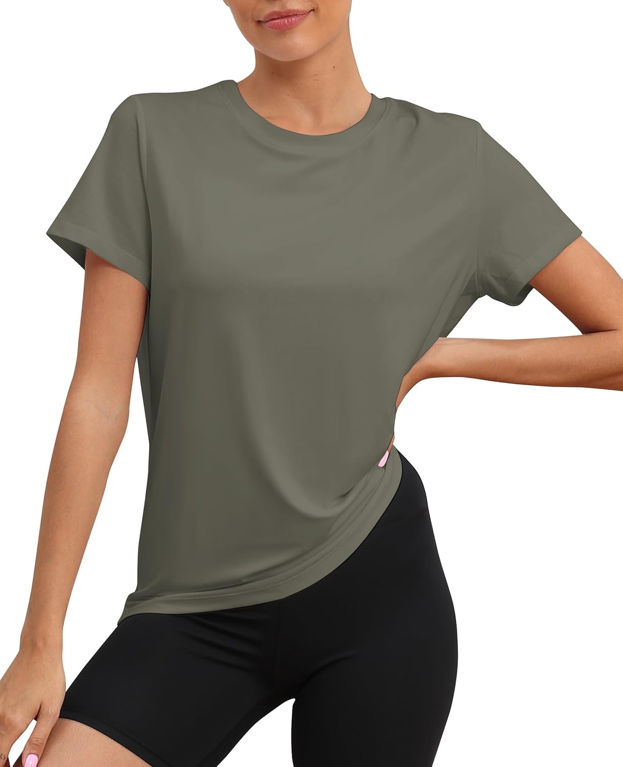 KevaMolly Workout Tops for Women UPF50+ Breathable Loose Fit Yoga T Shirts Short Sleeve Running Gym Athletic Tee Top KevaMolly Workout Tops for Women UPF50+ Breathable Loose Fit Yoga T Shirts Short Sleeve Running Gym Athletic Tee Top