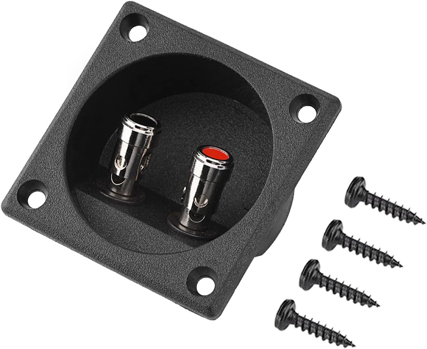 Speakers Terminal Box, Speaker Terminal Connector, Push Spring Type 2 Binding Post Cable Connector Acoustic Components for DIY Home Car Stereo Speaker & Subwoofer Speakers Terminal Box, Speaker Terminal Connector, Push Spring Type 2 Binding Post Cable Connector Acoustic Components for DIY Home Car Stereo Speaker & Subwoofer