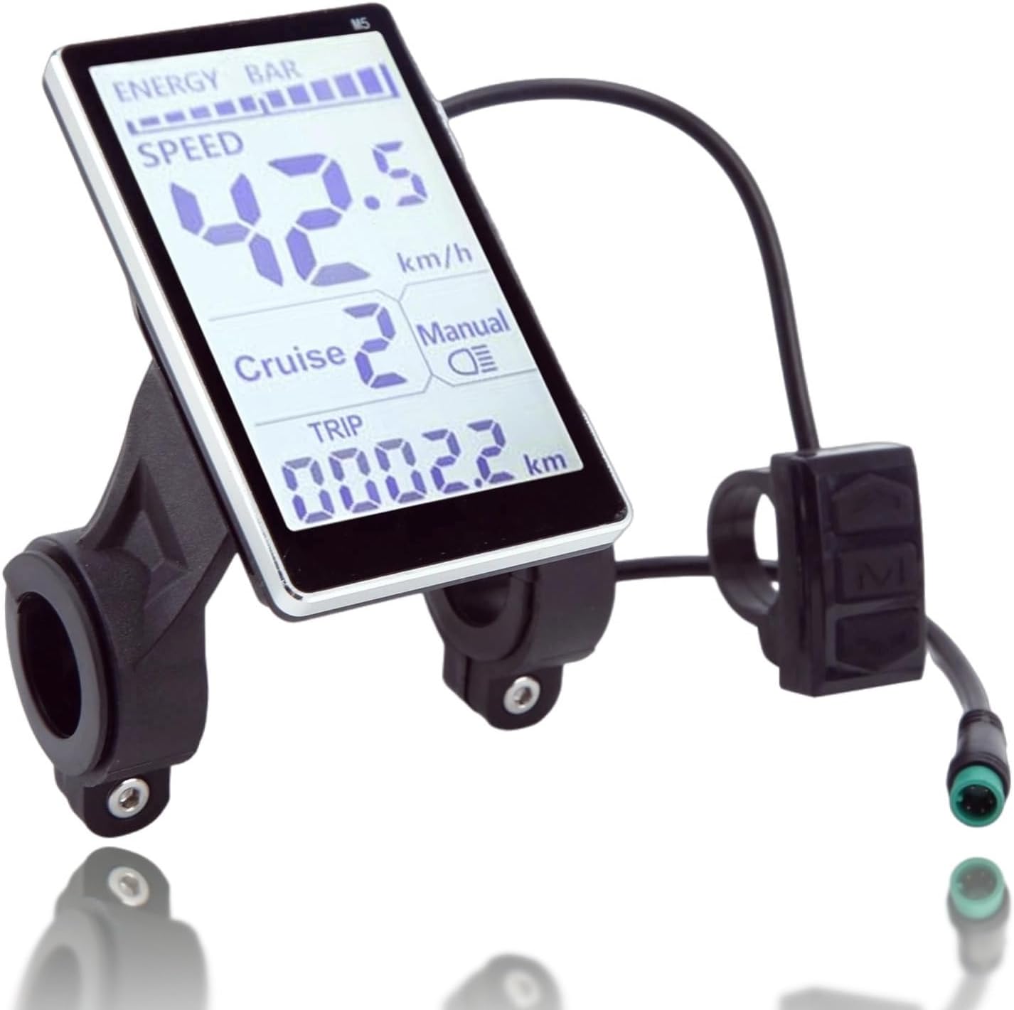 Electric Bike LCD Display,5 Pin 24V 36V 48V 60V Universal E Scooter M5 LCD Panel Screen, Waterproof Electric Bike LCD Meter for 31.8 22.2mm Handlebar Electric Bikes Electric Bike LCD Display,5 Pin 24V 36V 48V 60V Universal E Scooter M5 LCD Panel Screen, Waterproof Electric Bike LCD Meter for 31.8 22.2mm Handlebar Electric Bikes