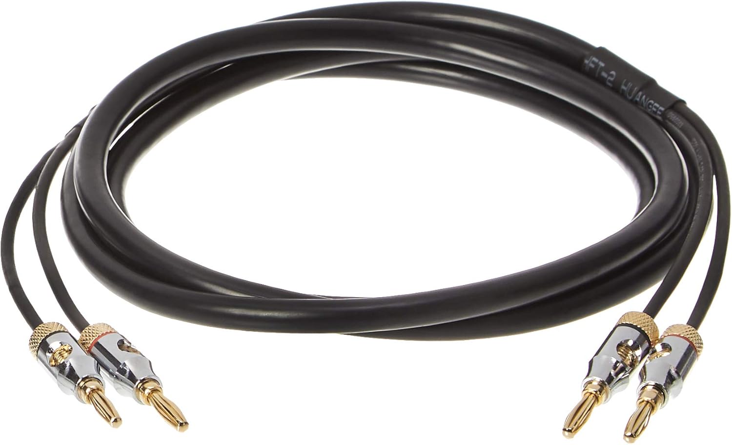 Amazon Basics Banana Plug 16AWG Speaker Cable Wire, CL2 Rated with Gold-Plated Banana Tip Plugs (4mm), 99.9% Oxygen-Free, 6 Foot, Black Amazon Basics Banana Plug 16AWG Speaker Cable Wire, CL2 Rated with Gold-Plated Banana Tip Plugs (4mm), 99.9% Oxygen-Free, 6 Foot, Black