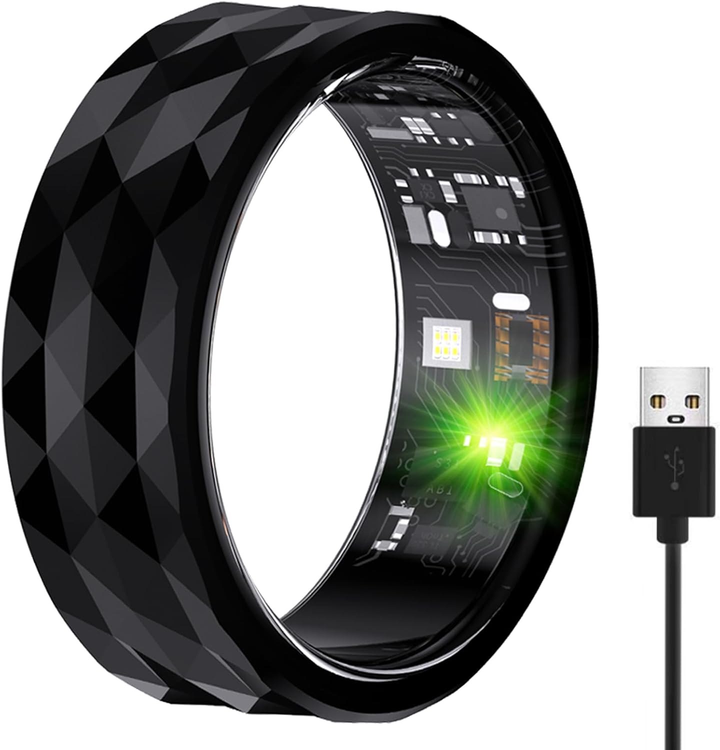 Smart Ring, Activity & Fitness Tracker Ring for Women/Men, No APP Subscription, Fitness Tracking Smart Ring with Calories/Heart Rate/Blood Oxygen/Sleep Monitoring, IP68 Waterproof-10#, Black Smart Ring, Activity & Fitness Tracker Ring for Women/Men, No APP Subscription, Fitness Tracking Smart Ring with Calories/Heart Rate/Blood Oxygen/Sleep Monitoring, IP68 Waterproof-10#, Black