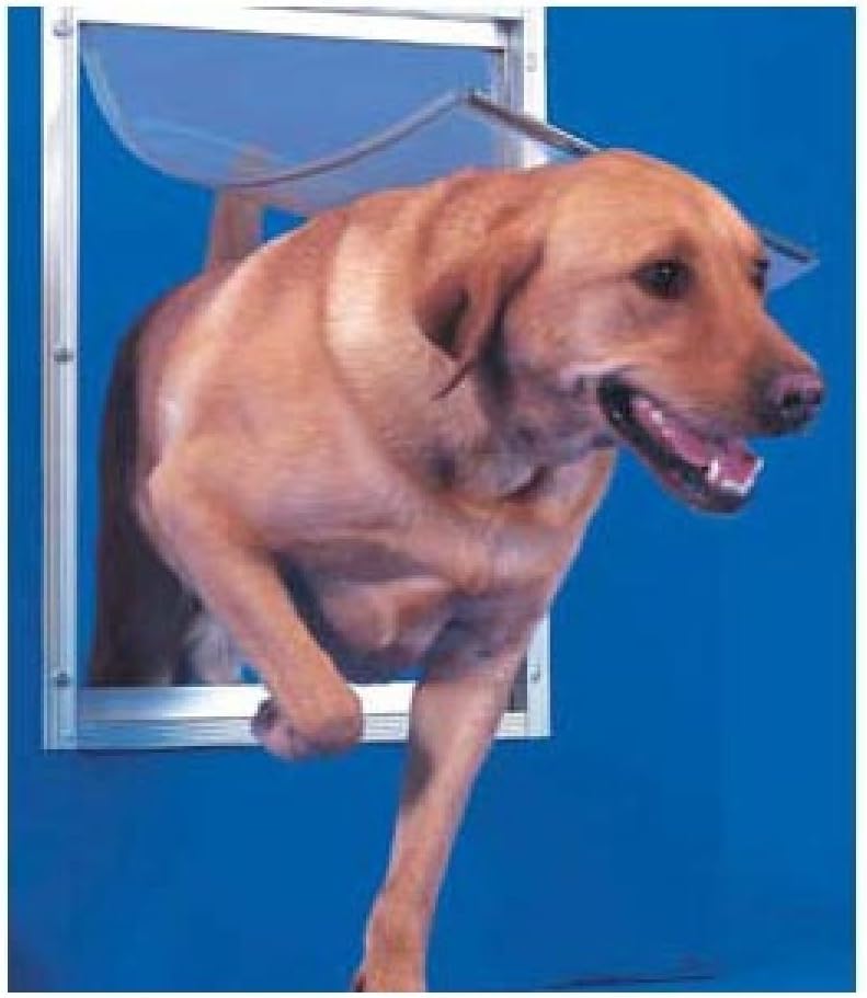 Ideal Pet Products Deluxe Aluminum Pet Door with Telescoping Frame, Extra Large, 10.5″ x 15″ Flap Size, White Ideal Pet Products Deluxe Aluminum Pet Door with Telescoping Frame, Extra Large, 10.5″ x 15″ Flap Size, White