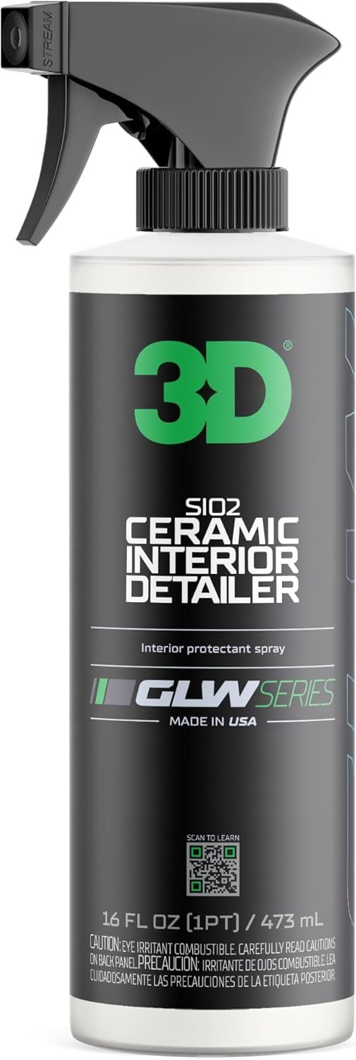 3D SiO2 Interior Detailer, GLW Series | Ultimate Deep Cleaning | Ultra Ceramic Protectant |Safe on Leather, Vinyl, Plastic & More | Removes Dust, Dirt, Grease | DIY Car Detailing | 16 oz 3D SiO2 Interior Detailer, GLW Series | Ultimate Deep Cleaning | Ultra Ceramic Protectant |Safe on Leather, Vinyl, Plastic & More | Removes Dust, Dirt, Grease | DIY Car Detailing | 16 oz