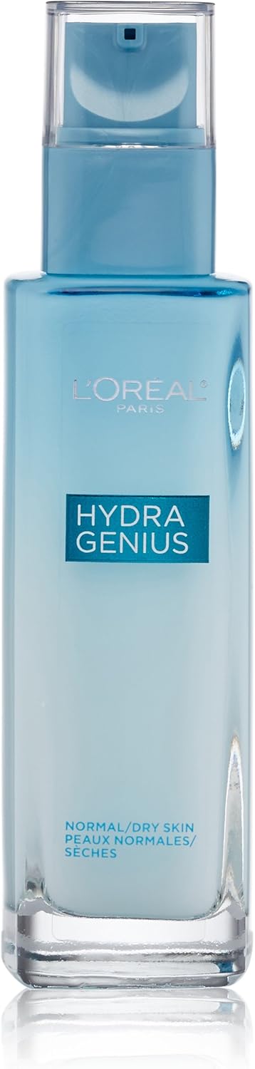 L’Oreal Paris Skincare Hydra Genius Daily Liquid Care Oil-Free Face Moisturizer for Normal to Dry Skin, Hyaluronic Acid Moisturizer for Face with Aloe Water and Hyaluronic Acid, 3.04 fl. oz. L’Oreal Paris Skincare Hydra Genius Daily Liquid Care Oil-Free Face Moisturizer for Normal to Dry Skin, Hyaluronic Acid Moisturizer for Face with Aloe Water and Hyaluronic Acid, 3.04 fl. oz.