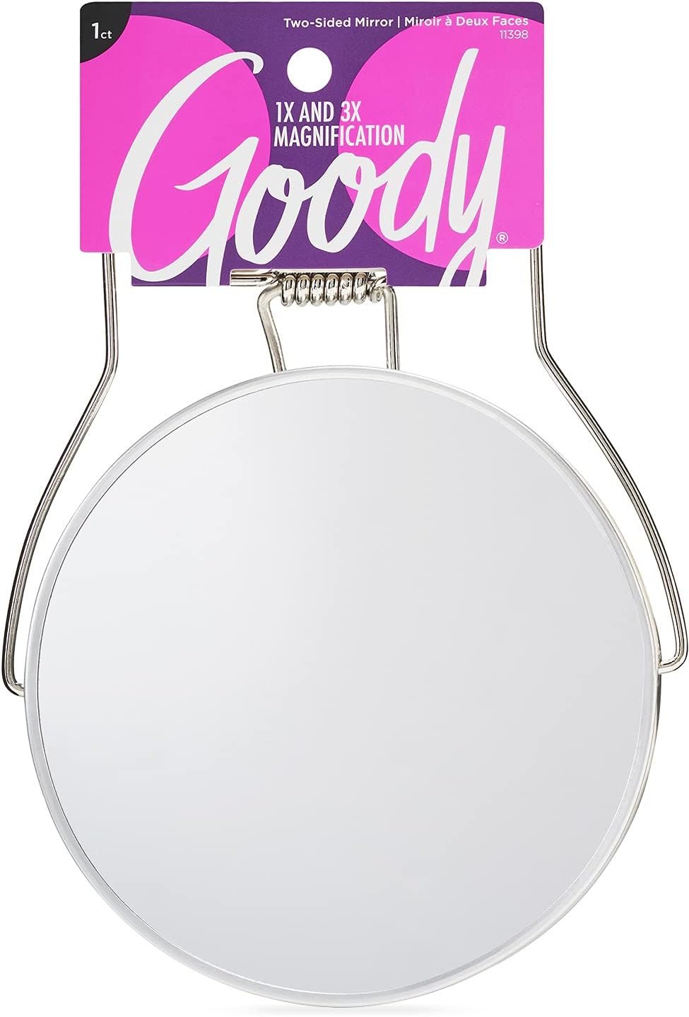Goody Two-Sided Makeup Mirror with Stand – 1X and 3X Dual Sided Magnification – Lightweight & Portable Table Top Magnifying Vanity Mirror Goody Two-Sided Makeup Mirror with Stand – 1X and 3X Dual Sided Magnification – Lightweight & Portable Table Top Magnifying Vanity Mirror
