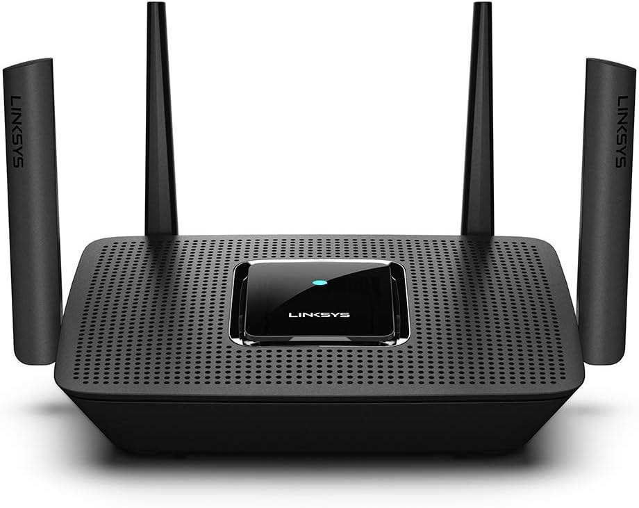 Linksys MR8300 Mesh Wi-Fi Router (Tri-Band Router speeds up to 2.2GHz, Wireless Mesh Router for Home AC2200, 716Mhz Quad-core Processor, 2,000 sq. ft Coverage) MU-MIMO Fast Wireless Router (Renewed) Linksys MR8300 Mesh Wi-Fi Router (Tri-Band Router speeds up to 2.2GHz, Wireless Mesh Router for Home AC2200, 716Mhz Quad-core Processor, 2,000 sq. ft Coverage) MU-MIMO Fast Wireless Router (Renewed)