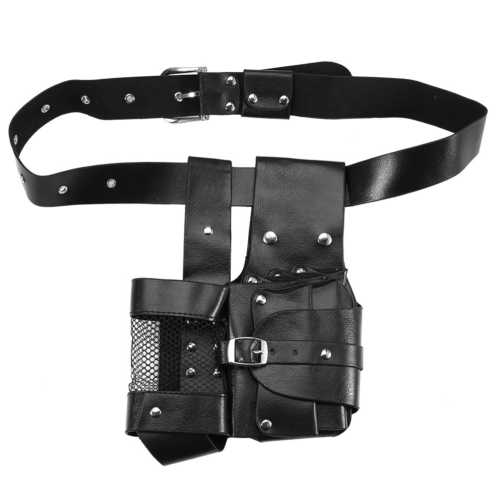 Hair Stylist Waist Bag, 2 Colors Hair Dressres Pouch, Hairdressing Tool Storage Bag, PU Leather Scissor Pouch Holster Bag with Belt for Hairdresser Hair Stylist (Black) Hair Stylist Waist Bag, 2 Colors Hair Dressres Pouch, Hairdressing Tool Storage Bag, PU Leather Scissor Pouch Holster Bag with Belt for Hairdresser Hair Stylist (Black)