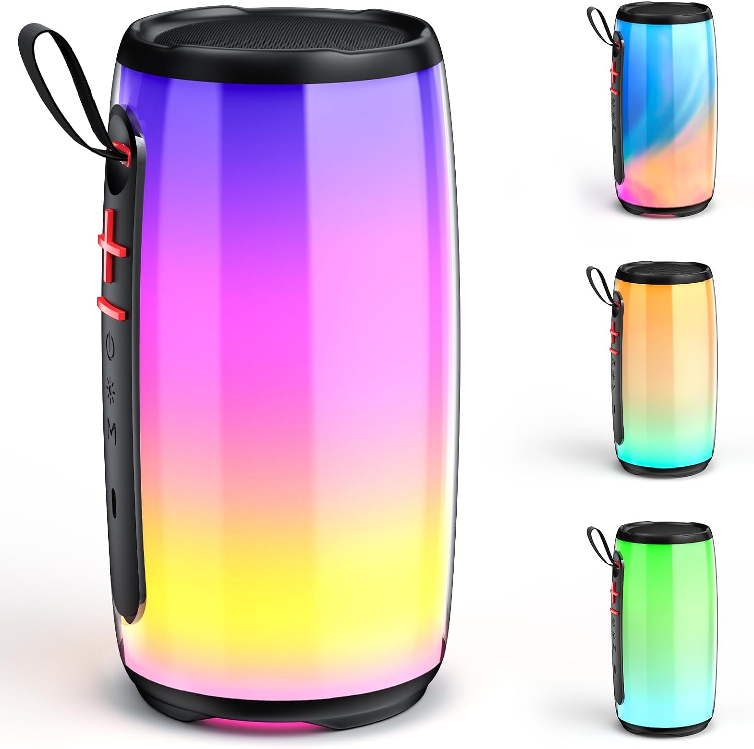 D21-Portable Bluetooth Speaker, Wireless Waterproof Speaker with Colorful Lights, Support TWS/TF Card/USB/AUX, Loud HD Stereo Sound, Robust Bass, Lightweight for Party/Outdoor/Camping D21-Portable Bluetooth Speaker, Wireless Waterproof Speaker with Colorful Lights, Support TWS/TF Card/USB/AUX, Loud HD Stereo Sound, Robust Bass, Lightweight for Party/Outdoor/Camping