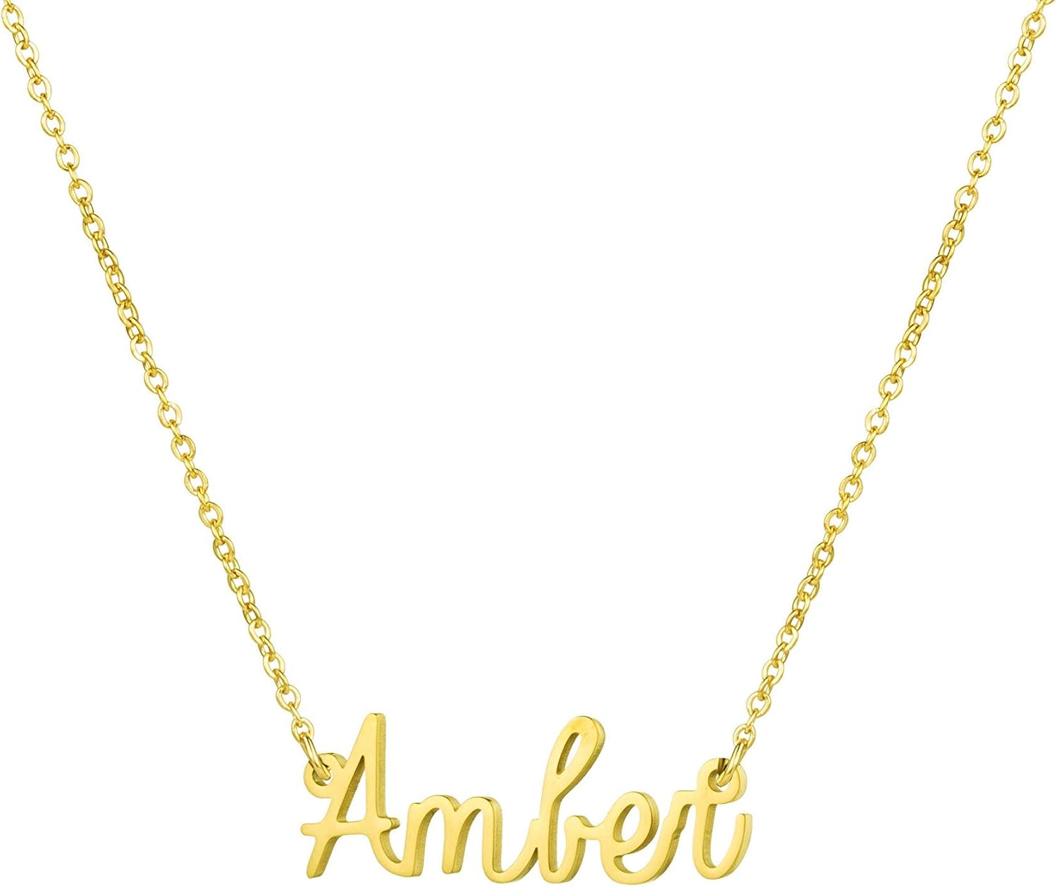 Personalized Name Necklace 18K Gold Plated Stainless Steel pendant Jewelry Birthday Gift for Girls Personalized Name Necklace 18K Gold Plated Stainless Steel pendant Jewelry Birthday Gift for Girls
