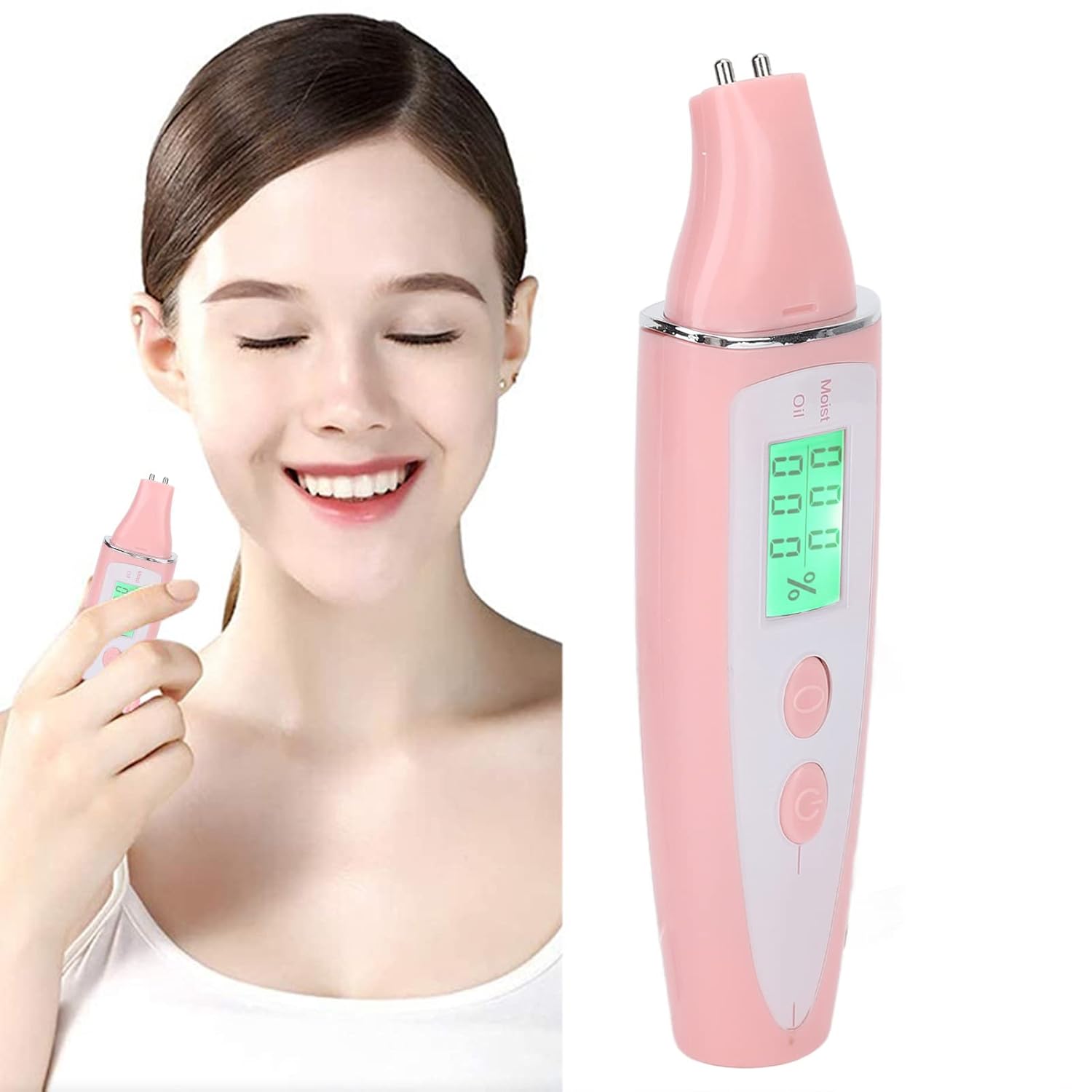 Skin Analyzer,Digital LCD Display Precision Skin Sensor Tester Facial Water Oil Analyzer Facial Sensor Tester Portable Precision Face Water Oil Tester for Home Salon(Pink) Skin Analyzer,Digital LCD Display Precision Skin Sensor Tester Facial Water Oil Analyzer Facial Sensor Tester Portable Precision Face Water Oil Tester for Home Salon(Pink)